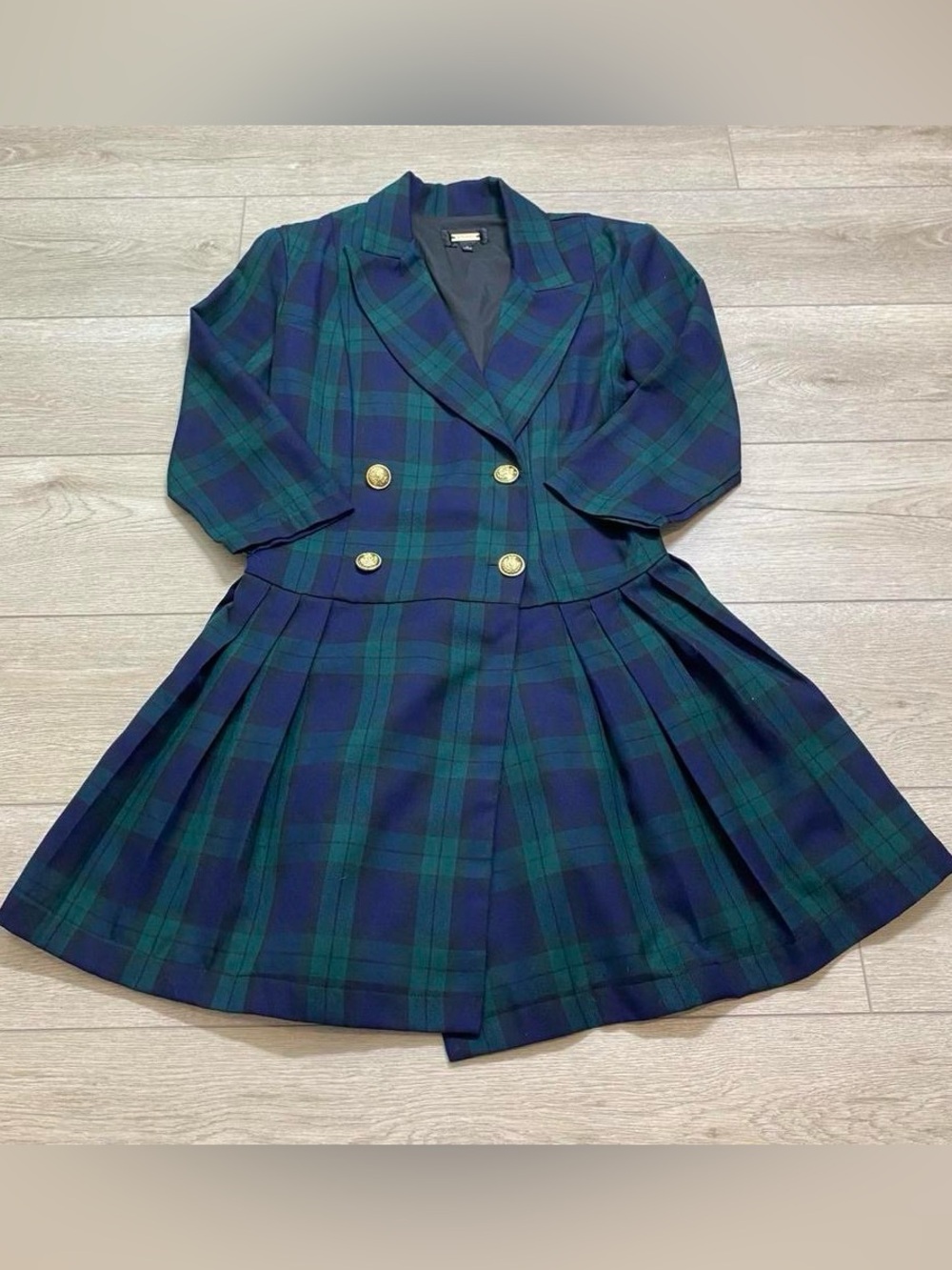 Women’s Alexa Admor Plaid Long Sleeve Pleated Skirt Dress